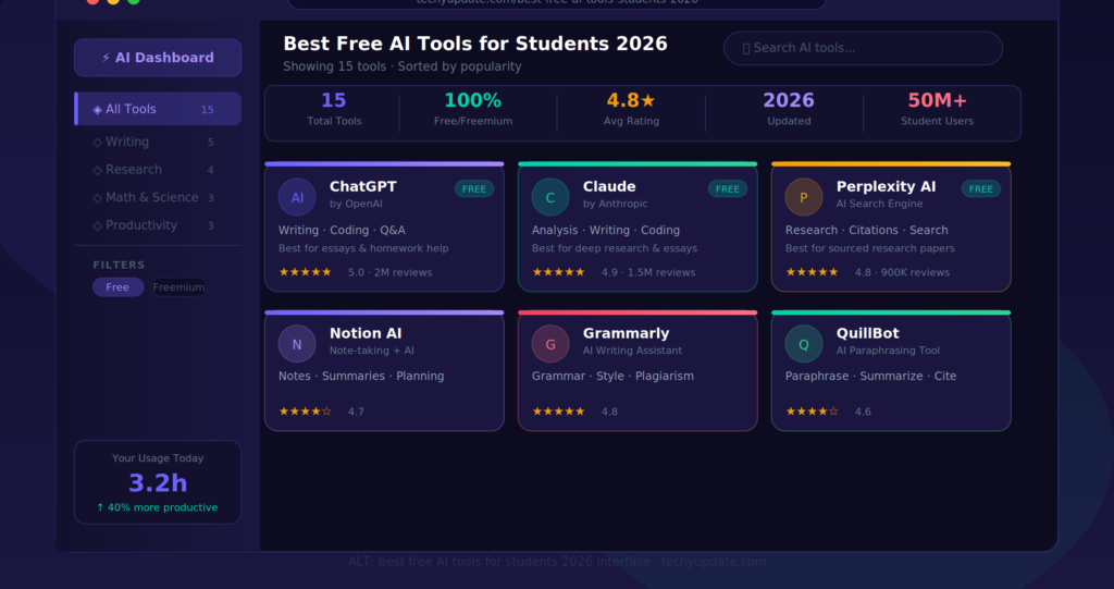 Best Free AI Tools for Students 2026