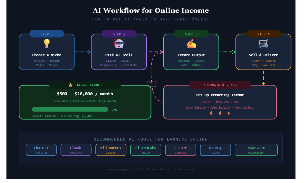  How to use AI tools to make money online