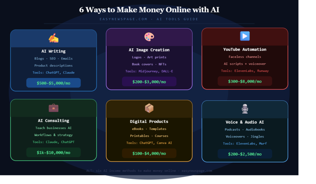  How to use AI tools to make money online