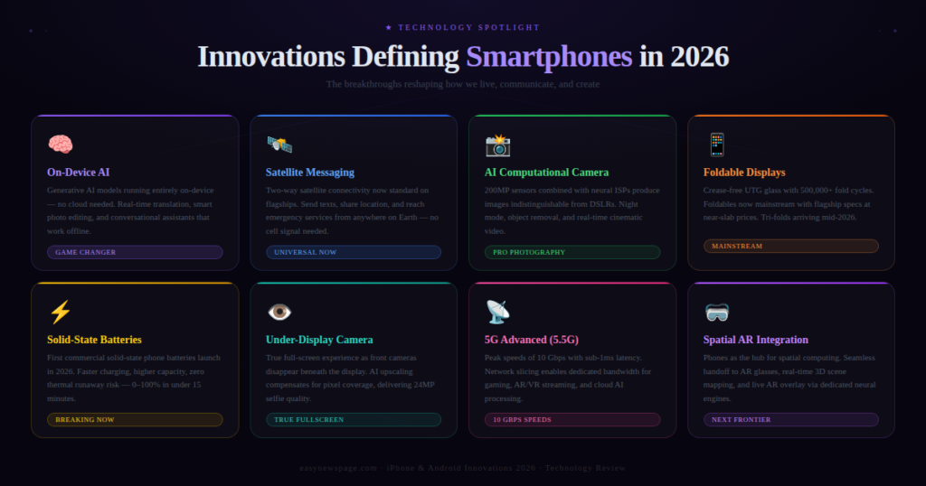 Innovations Defining Smartphones in 2026