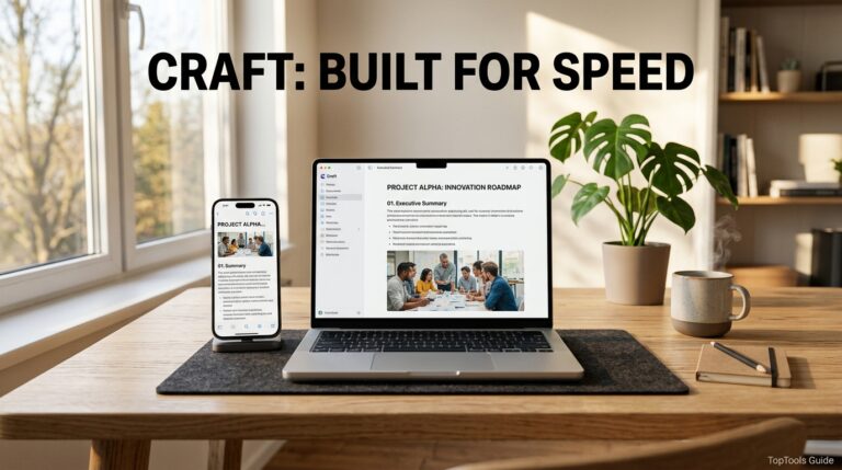 Craft document editor open on a MacBook and iPhone