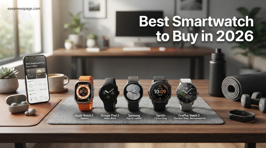 Best smartwatches to buy in 2026 displayed in a modern technology setup