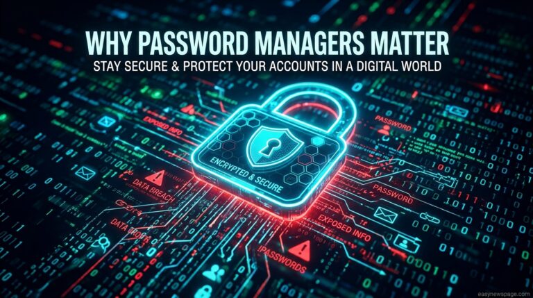Password Managers Explained: Why It Matters More Than Ever Digital lock icon representing password security and data breach protection