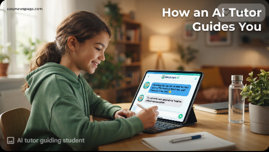 Student using an AI tutor that guides with questions instead of answers 